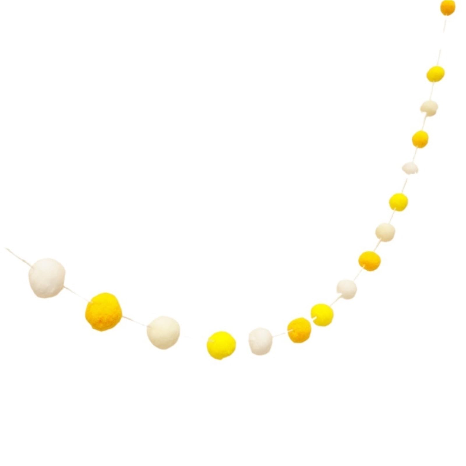 3 Stück 118,11 Zoll bunter Pom-Pom-Anhänger Für Die Dekorationen | Filzkugel-Schnur for Aufhängen, handgefertigt, for Zimmer, Heimdekoration(Color11)