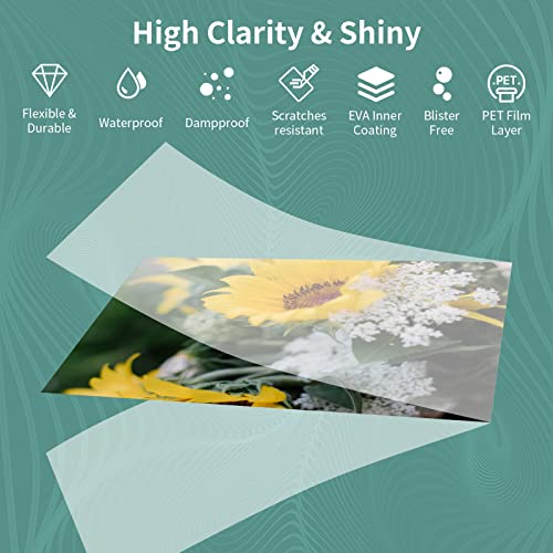 PAPRMA 5 mil Thermal Laminating Sheets 30 Packs, 9” x 11.5” Clear Laminating Pouches Holds 8.5 x 11 Inch Sheet, Letter Size Lamination Paper for Laminator - Rounded Corner
