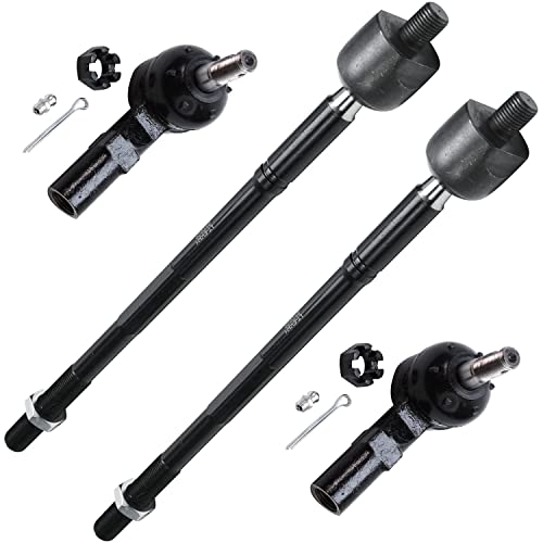 Detroit Axle - 4pc Front Tie Rods for Toyota Camry Sienna Solara Avalon Lexus ES300 2 Outer Tie Rod Ends 2 Inner Tie Rod Ends 1998 1999 2000 2001 Replacement -  80003-4B