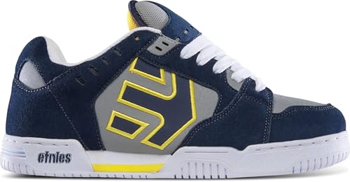 etnies Faze, Skate Shoe Unisex Adulto, Navy/Grey/Yellow, 37.5 EU