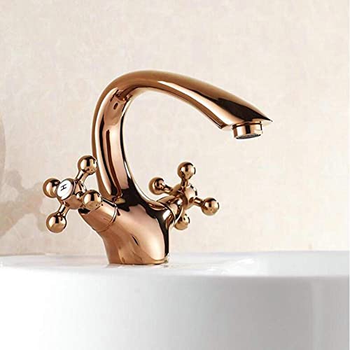 Robinet de salle de bain gold à poignée unique et installation facile