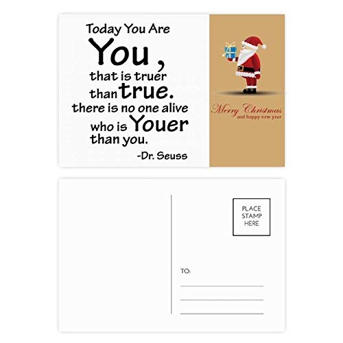 Cartes postales citation Père Noël You True Youer le lot de 20 pièces pour la fin d'année