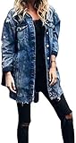 Estilo casual. La chaqueta vaquera femenina tiene mangas largas, puños con botones, dos bolsillos en la parte del pecho, y dos en las partes laterales, también está con el estilo general informal y cómodo, lo que te permite tener una sensación de moda en cualquier momento.