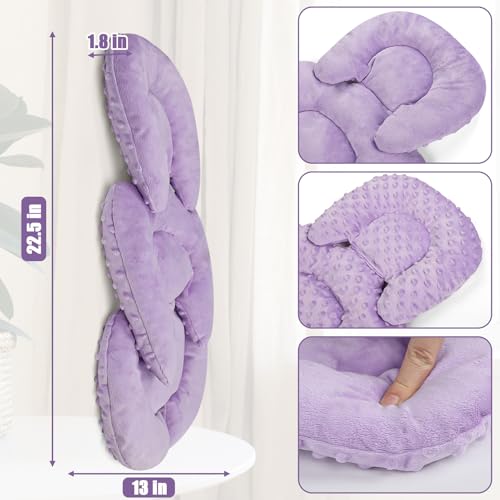 Image of Infant Car Seat Insert Head and Body Support, GFU Reversible Newborn Insert for Carseat with Strap Pads, Soft Stroller Cushion Pillow Insert for Boys and Girls, Fits for Stroller, Swing, Purple