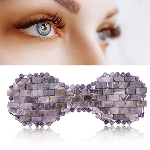 Jade Eye Mask, Amethyst Eye Pad Jadestone Eye Pad Jade Edema Improving Dark Circle Jadestone Eye Patch Fitting Comfort Eye Covers for Men Women