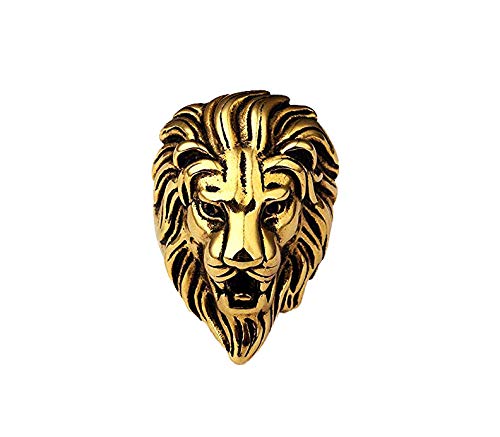 BFC Golden Lion Face Stainless Steel Gold Plated Ring for Men