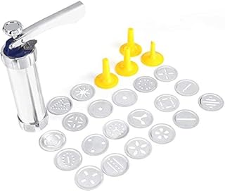 GOTOTOP Cookie Press Kit Biscuit Maker Machine Making Cake Decorating Tools Kitchen Baking with 4 Nozzles and 20 Mold