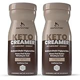 Rapid Fire Keto Creamer, Coffee Creamer with Grass Fed Butter, MCT Oil, Himalayan Pink Salt, Delicious Original Flavor, Energy Support, 2 Pack, 40 Servings