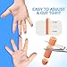 20 Pcs Gel Finger Protectors, Finger Caps Silicone Fingertips Protection, Reusable Soft High Elastic Fingertip Bandages for Relief Fingers Arthritis, Cracked , and Other Fingers Pain(Multi-Size)