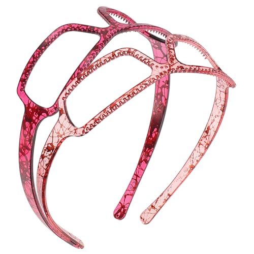 VALICLUD 2pièces Bandeaux Créatifs Forme De Lunettes Accessoires Cheveux Doux Pour Soins Visage Et Coiffure Femmes Serre-tête Léger Pour Maquillage Et Sport Esthétique Femme