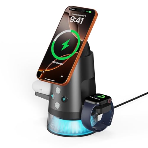 �y2026�V�o��z���C�����X�[�d�� 3in1 Magsafe�[�d�� Qi2.2�Ή� �}�O�l�b�g�� �ő�25W�}���[�d �����������ŉ�] �d���p�x�����\ ���͋C���C�g�t�� �}�O�Z�[�t�[�d�� ?���C�z���i�C�g���C�g�Ή�����p �u������ 45W ���o�̓A�_�v�^