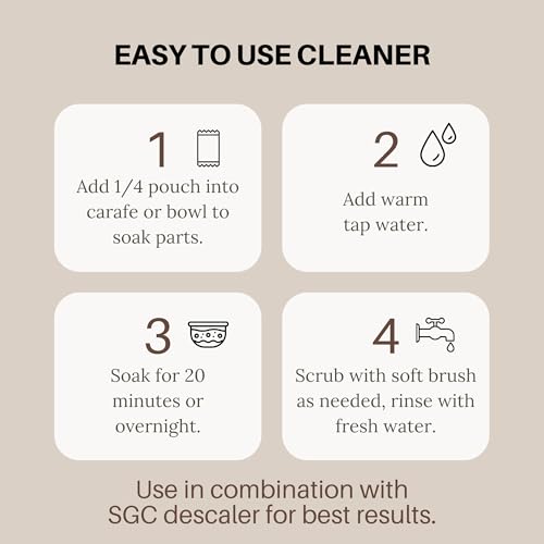 Image of Simply Good Coffee Descaler and Cleaner. Coffee Maker and Espresso Machine Descaling Cleaning Bundle. Coffee Maker Cleaner and Descaler for All Coffee Machines. 8 Packs