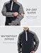 fit space Waterproof Golf Rain Jacket for Men 25K Performance Lightweight Rain Jackets for All Sports (Grey-half-zip, 3X-Large)