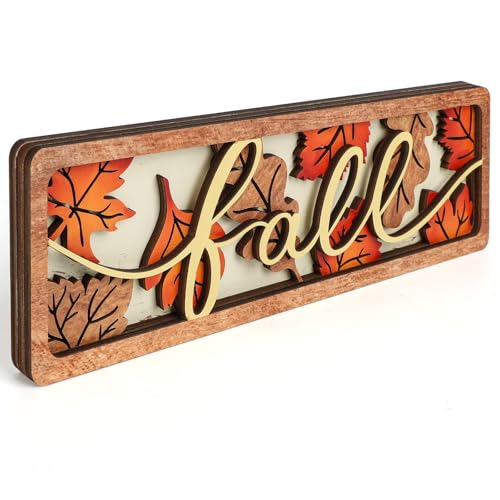 Vintage Fall Leaves Decorations for Office Home Table Mantel Shelf Desk