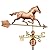 Good Directions Trotting Horse Weathervane, Pure Copper