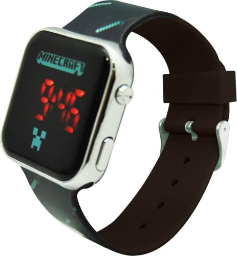 Kids Euroswan- Reloj LED Minecraft, Multicolor (MIN4097)
