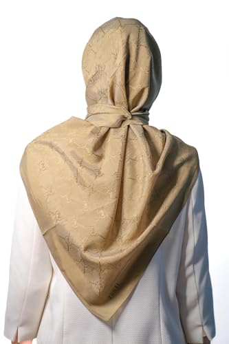 Zhre Koza Silk Hijab Scarf for Women - Satin Head Scarf, Hair Covering, Headscarf for Muslim 35 x 39 Inch3