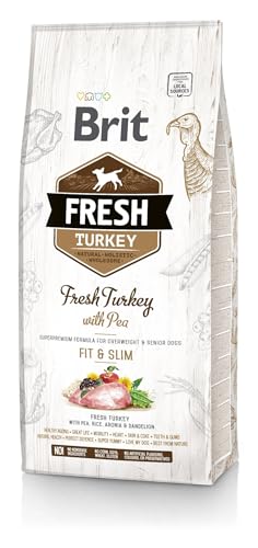 Brit Fresh Dinde, Croquettes Light pour Chiens en Surpoids, 12 kg, Formule avec Dinde Fraîche et Riz