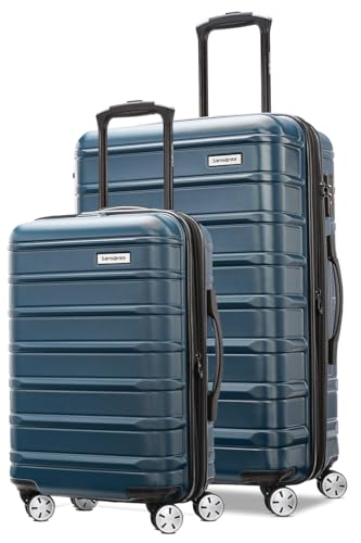 Image of Samsonite Omni 2 Hardside Expandable Luggage with Spinning Reels, Nova Teal, 2pc set (20 /24 inch), Modern