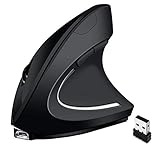 ➤ 【Función cómoda】 Deofde raton vertical ergonomico inalambrico portatil, se adopta la tecnología de transmisión inalámbrica 2.4G, es posible reaccionar y controlar hasta 10 metros desde la computadora personal. La tecnología de seguimiento óptico de resolución 800/1200/1600 DPI proporciona un seguimiento suave y preciso en un rango de superficie más amplio que los ratones ópticos estándar.