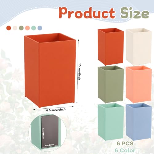6 Pcs Classroom Magnetic Storage Boxes Magnetic Storage Containers Plastic Dry Erase Marker Holder Plastics Pen Holder for Refrigerator Whiteboard Home Office School Organizer Supply (Deep Boho) - Image 2