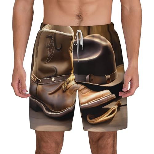Short de bain séchage rapide EdWal imprimé cowboy