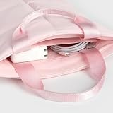 Comfyable Puffy etui na laptopa 13/14 cali z uchwytem, pikowana torba puffer kompatybilna z MacBook Air/Pro M5 M4 M3 M2 Pro/Max 2026 i MacBook Neo A18 13, Jasnoróżowy