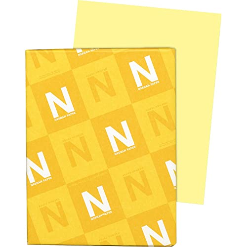 Neenah Exact Index Cardstock, 8.5" x 11", 90 lb/163 gsm, Canary, 250 Sheets (49141)