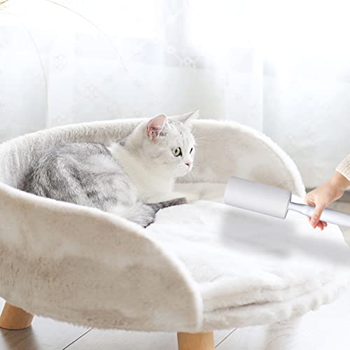 Oiamker Fusselrolle 6 Rollen mit 2 Abroller 1 Staubschutzhülle, Extra Klebrige Fusselrolle Kleidung, Fusselroller für Kleidung, Haare, Katzenhaare, Hundehaare, 60 Blatt/Rollen
