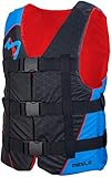 MESLE Schwimmhilfe H210, 2XS-4XL, 50-N Auftriebsweste Prallschutz Schwimmhilfe, für Erwachsene Jugendliche Kinder, Wasserski Wakeboard Impact-Vest Paddel-Weste, Farbe:blau, Größe:M