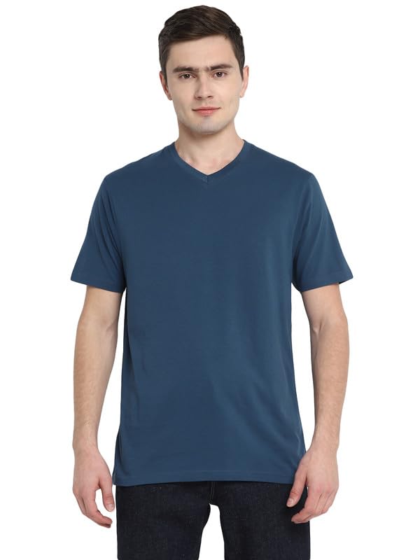Image of Aventura Outfitters Men's V Neck 100% Cotton Regular Fit T-Shirt (Pack of 4)