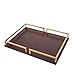 Produktbild LERDBT Schmucktabletts Dekoration Frühstück Tray Edelstahl-Behälter Dekoration Küche Couchtisch Startseite für Hochzeit und Hause Dekoration (Color : Brown, Size : 35x25x5cm)