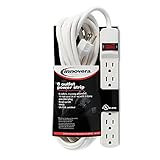 Innovera IVR73315 15 Amp 15 ft. Cord 1.94 in. x 10.19 in. x 1.19 in. Corded Six Outlet Power Strip - Ivory