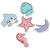 LALADEFIEE 5 piezas Broche de Animales Marinos de Metal Pin de Solapa de...
