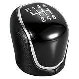 PAIKIUU Pomello del cambio auto per Ford 6 velocità, pomello del cambio in pelle per Ford Focus Fiesta Mk2 Mk3 C-Max S-Max Mendeo IV Mk4
