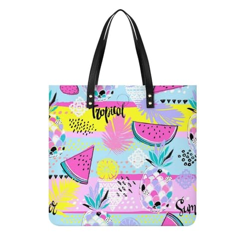 Sac à main shopper ananas résistant pour en finir avec les sacs trop petits