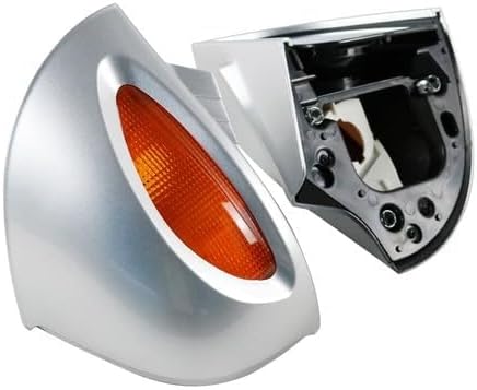 2 X Motorcycle Motorbike Rearview Mirror Outside Rear View Left & Right Side View Mirrors For BMW R1100RT R1150RT R1100 RT R1150 RT (Silver)