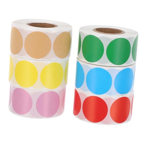 Étiquettes rondes pour bocaux de confiture en lot de 6 rouleaux pour l'organisation de la cuisine