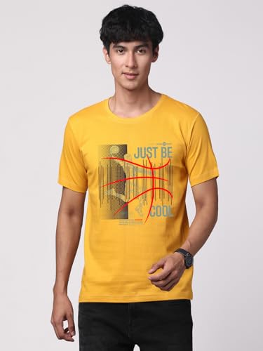 Image of ADRO 100% Cotton Lycra Tshirts for Men Combo Pack of 3 | Regular Fit | Printed T Shirt | Round Neck Half Sleeve| Mens Tshirts