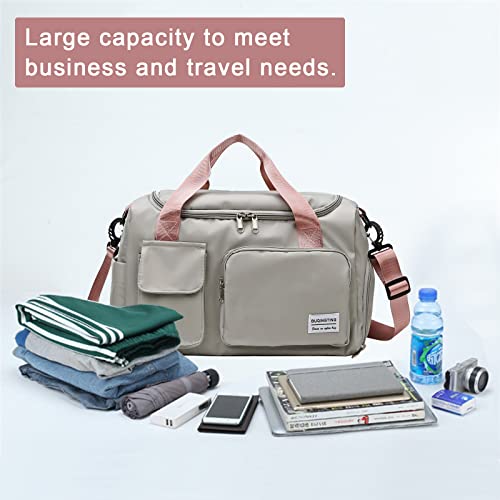 Small Gym Bag For Women, Waterproof Duffle Bag Carry On Weekender Bag With Shoe Compartment & Wet Pocket, Gym Tote Bag For Travel, Workout, Sport #TOP6