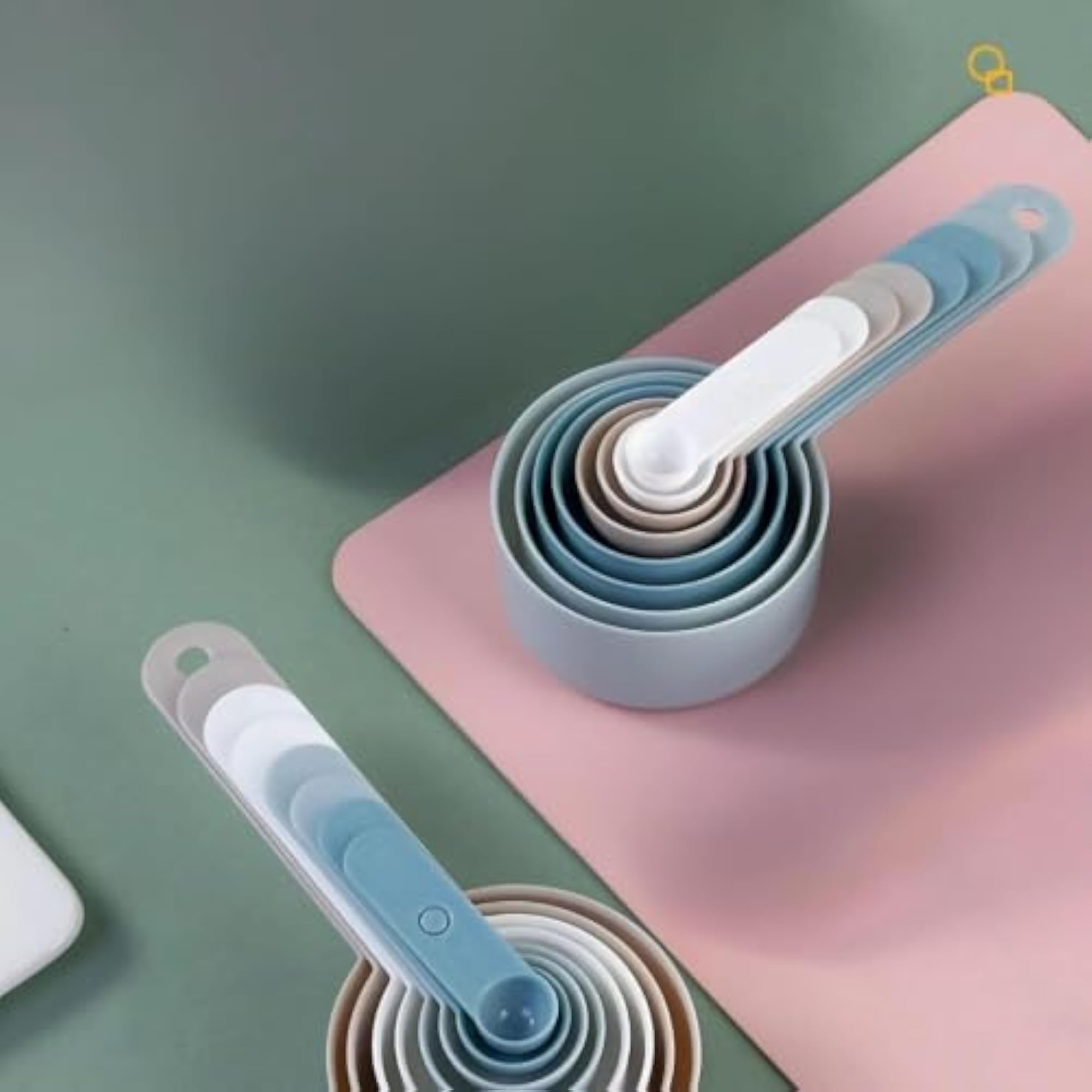 8Pc Multi Color Measuring Spoon Set for Kitchen