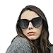 Produktbild LVIOE Katzenauge Rahmen Damen Mode Sonnebrille UV400-Schutz Groß (Shwarz)