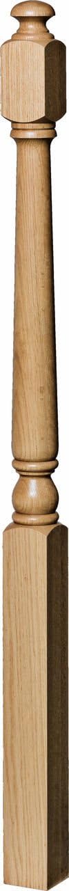 SP-4042A Red Oak Colonial Starting Newel Post
