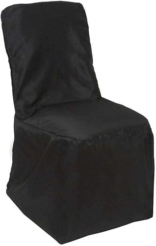 Efavormart - Fundas para sillas de banquetes de poliéster negro, reutilizables o 1 funda para silla de uso disponible en Yaxa Peru