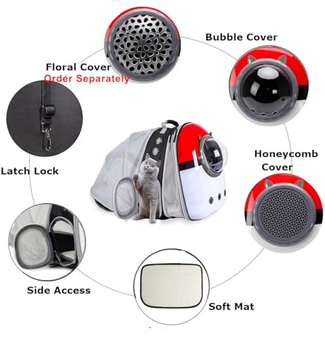 Dual Expandable Cat Backpack Front & Back Extension Pet Backpack Carrier, Fit up to 20 lbs, Bubble Capsule Dog Backpack Travel, Hiking & Outdoor Backpack… - Image 4