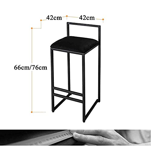 Tabouret de bar en velours noir confortable pour eviter le mal de dos - 4
