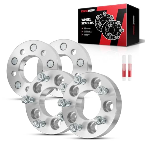Torchbeam 5x4.5 to 5x4.75 Lug Centric Wheel Adapters 1 inch with M12x1.5 Thread Pitch,74mm Hub Bore,4pcs Adapters for CR-V, Elantra, Sonata, Civic, CX-5, Optima,RAV4, RX350, H-R-V,Changes Bolt Pattern