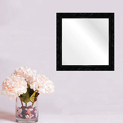 Espelho Brilho Rococo 31X31cm Kapos Preta