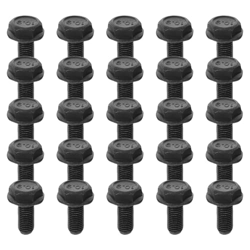 BIUDECO 30 Tornillos para Manivela de Bicicleta de Montaña, Pernos Cónicos Cuadrados de Hierro Negros, Accesorios para Ejes Centrales Eléctricos, Repuestos Duraderos para