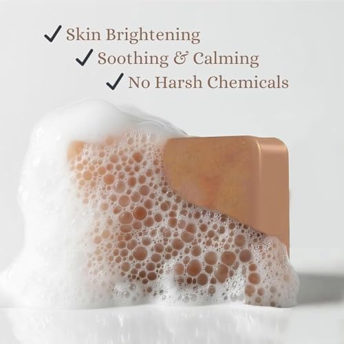 Image of Sandalwood & Saffron Magic Soaps For Bath (100 Gms) | Paraben Free | Chandan & Kesar Bath Soap | Handmade Soaps For Glowing | Skin Brightening Soap For Men & Women (Pack Of 3)